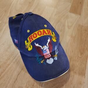 Blue Army Baseball Hat Hooah! Metal Clasp Adjustable 100% Cotton Eagle
